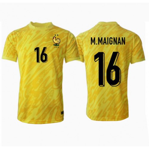 Fotballdrakt Herre Frankrike Mike Maignan #16 Keeper Hjemmedrakt EM 2024 Kortermet